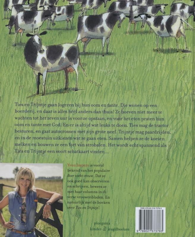Achterkant van Ties en Trijntje op de boerderij