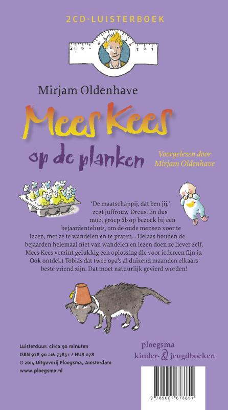Achterkant van Mees Kees op de planken