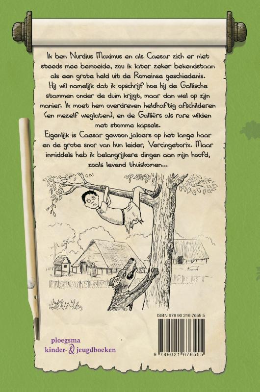 Achterkant van Het dagboek van Nurdius Maximus in Gallië