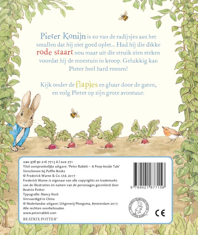 Achterkant van Pieter Konijn: Kom eens kijken