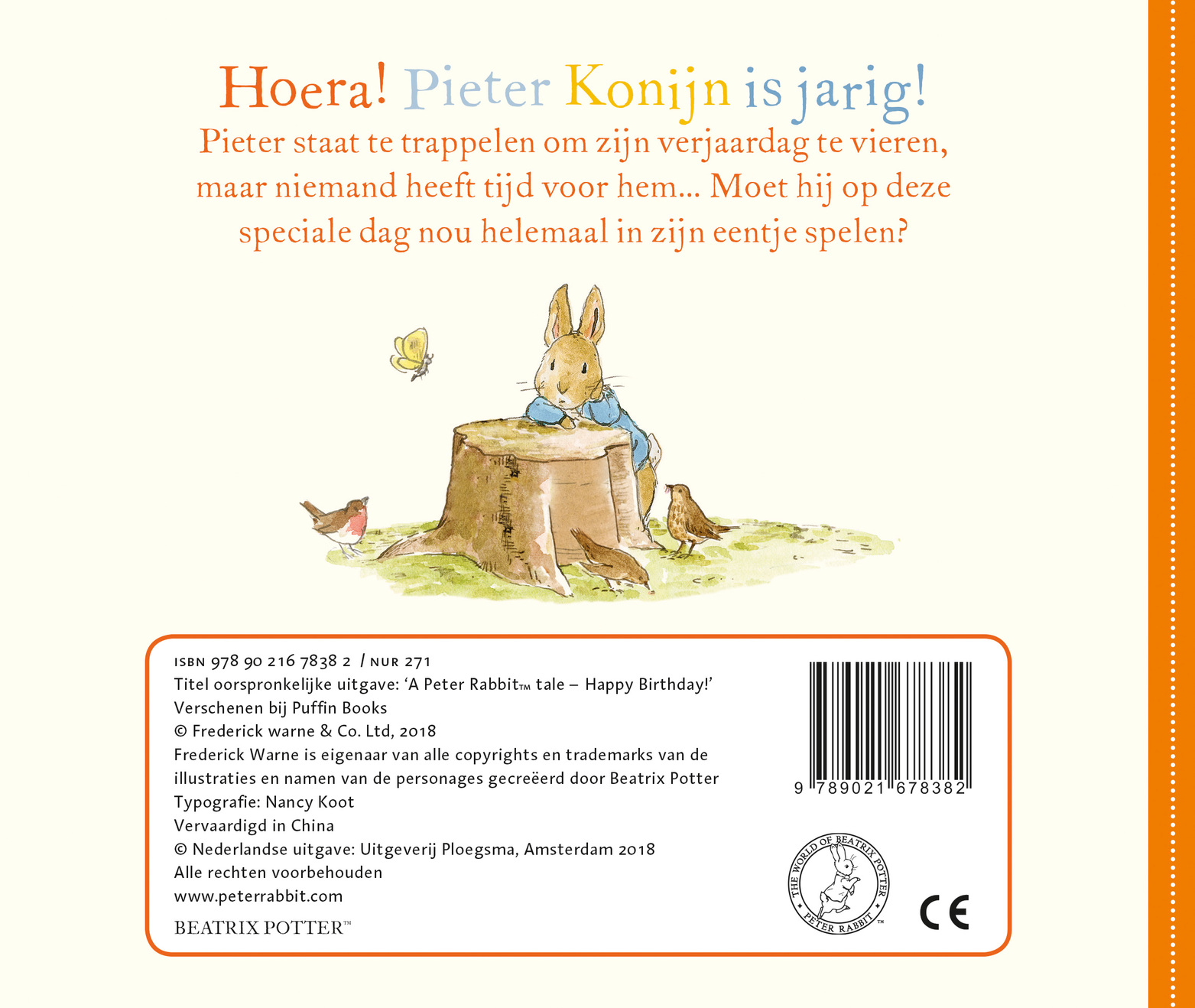Achterkant van Pieter Konijn: Hieperdepiep!