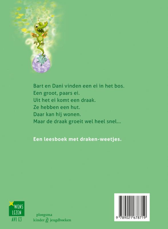 Achterkant van Een draak uit een ei