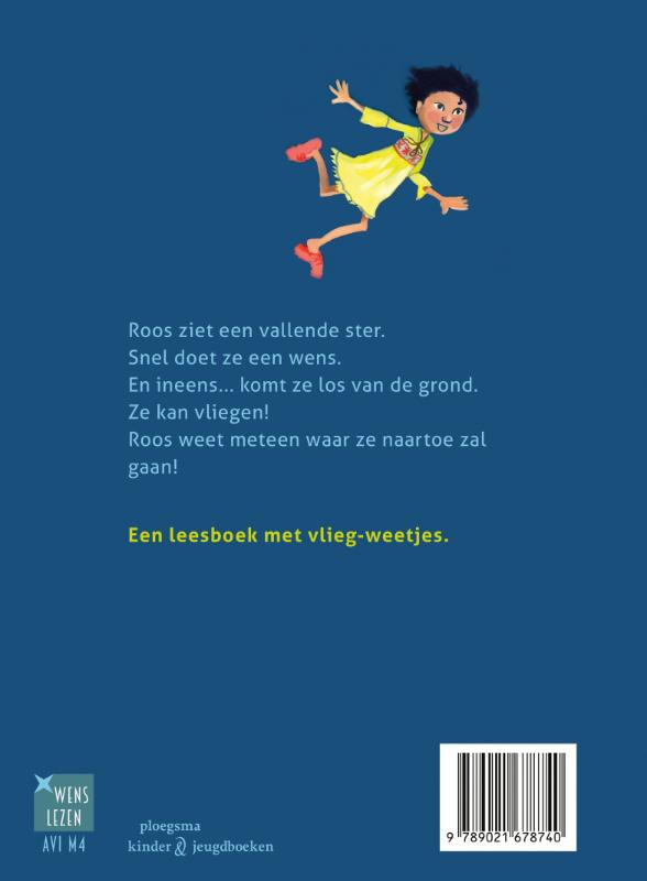 Achterkant van Roos vliegt weg