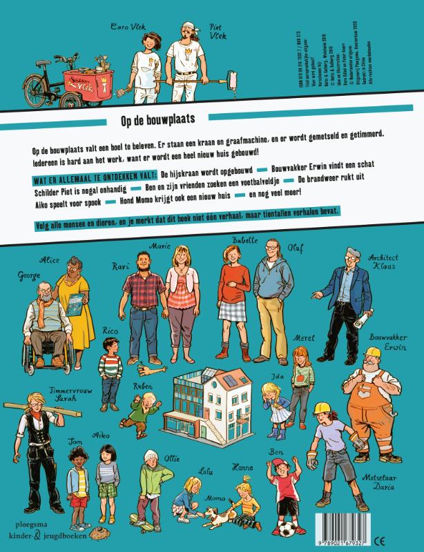 Achterkant van Op de bouwplaats