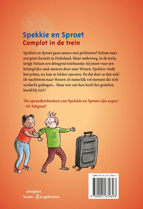 Achterkant van Complot in de trein