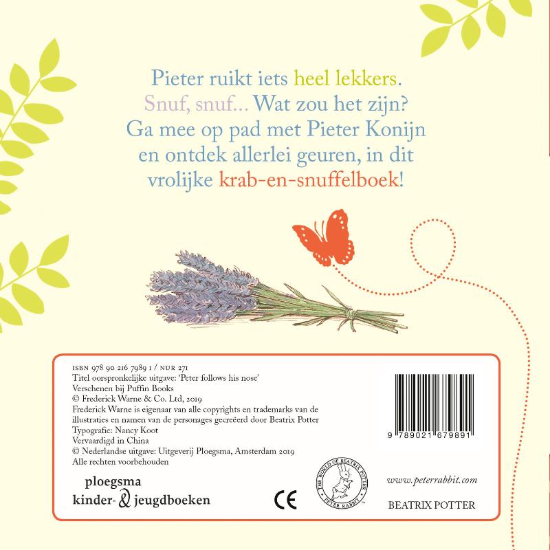 Achterkant van Pieter Konijn: Snuf, snuf...
