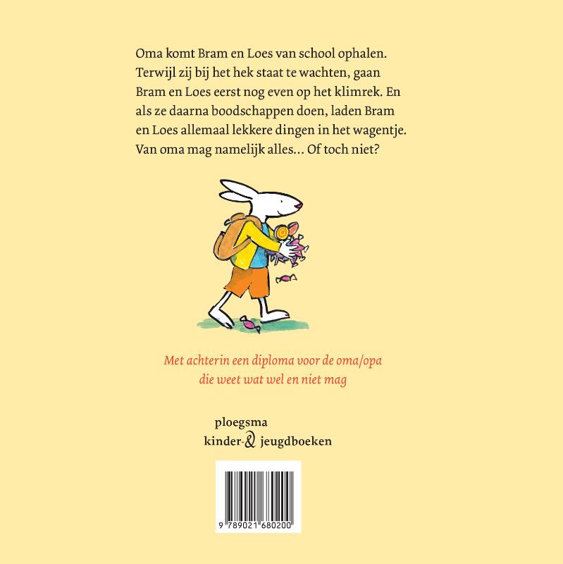 Achterkant van Van oma mag alles