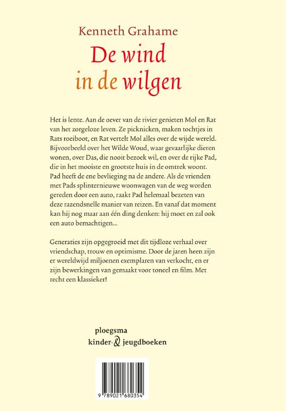 Achterkant van De wind in de wilgen