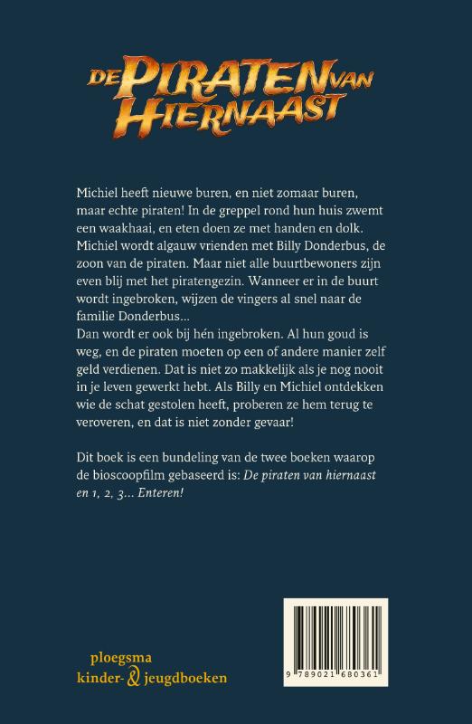 Achterkant van De piraten van hiernaast