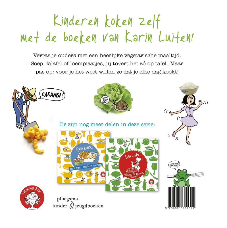 Achterkant van Vegetarisch