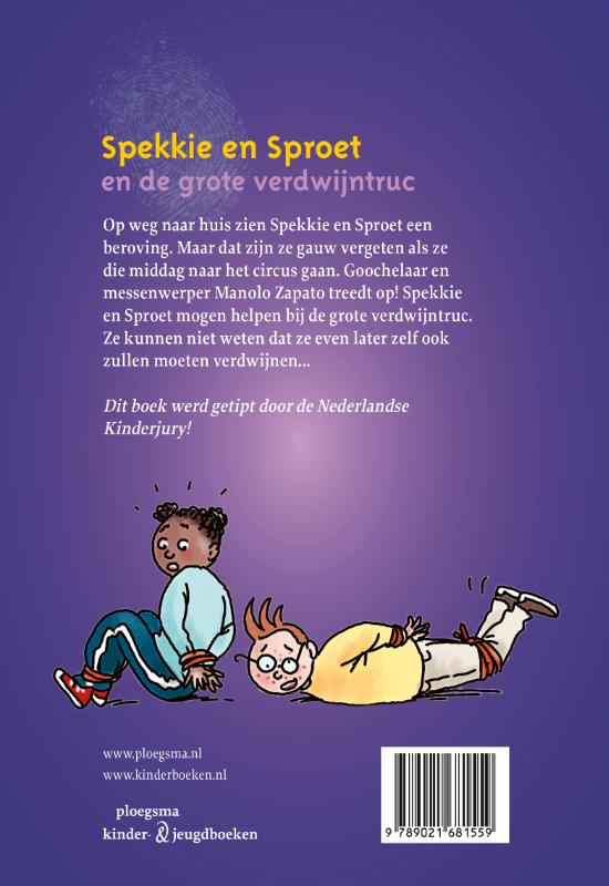 Achterkant van Spekkie en Sproet en de grote verdwijntruc