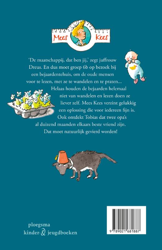 Achterkant van Mees Kees op de planken