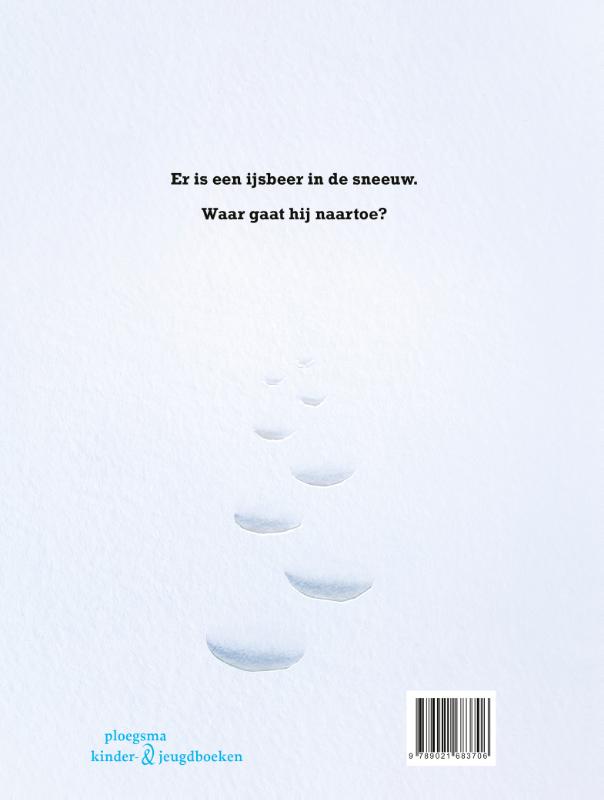 Achterkant van Een ijsbeer in de sneeuw