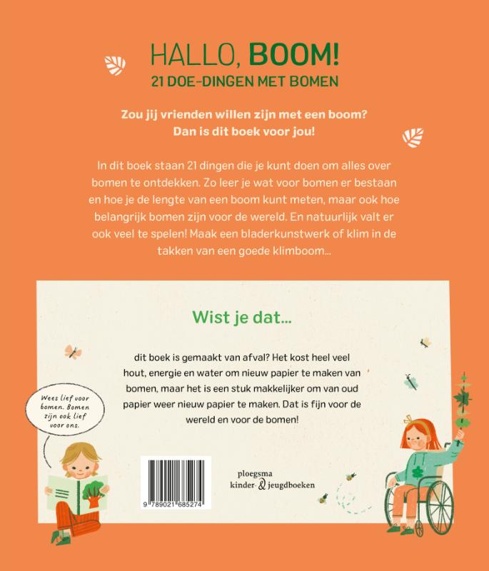 Achterkant van Hallo, boom!