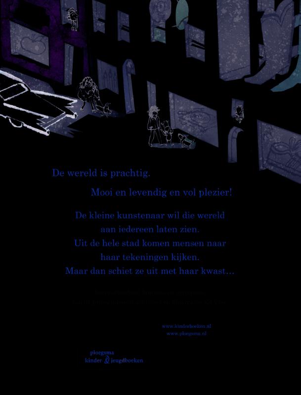 Achterkant van De kleine kunstenaar