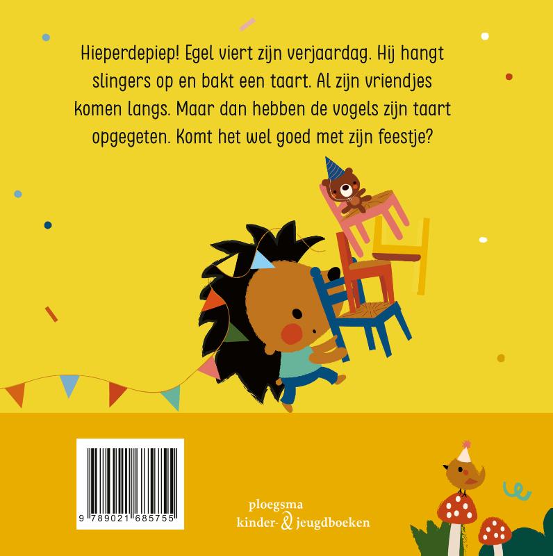 Achterkant van Egel is jarig