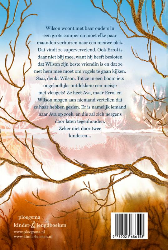 Achterkant van Een meisje met vleugels