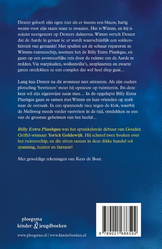 Achterkant van De ruimtereizen van de Billy Extra Plankgas