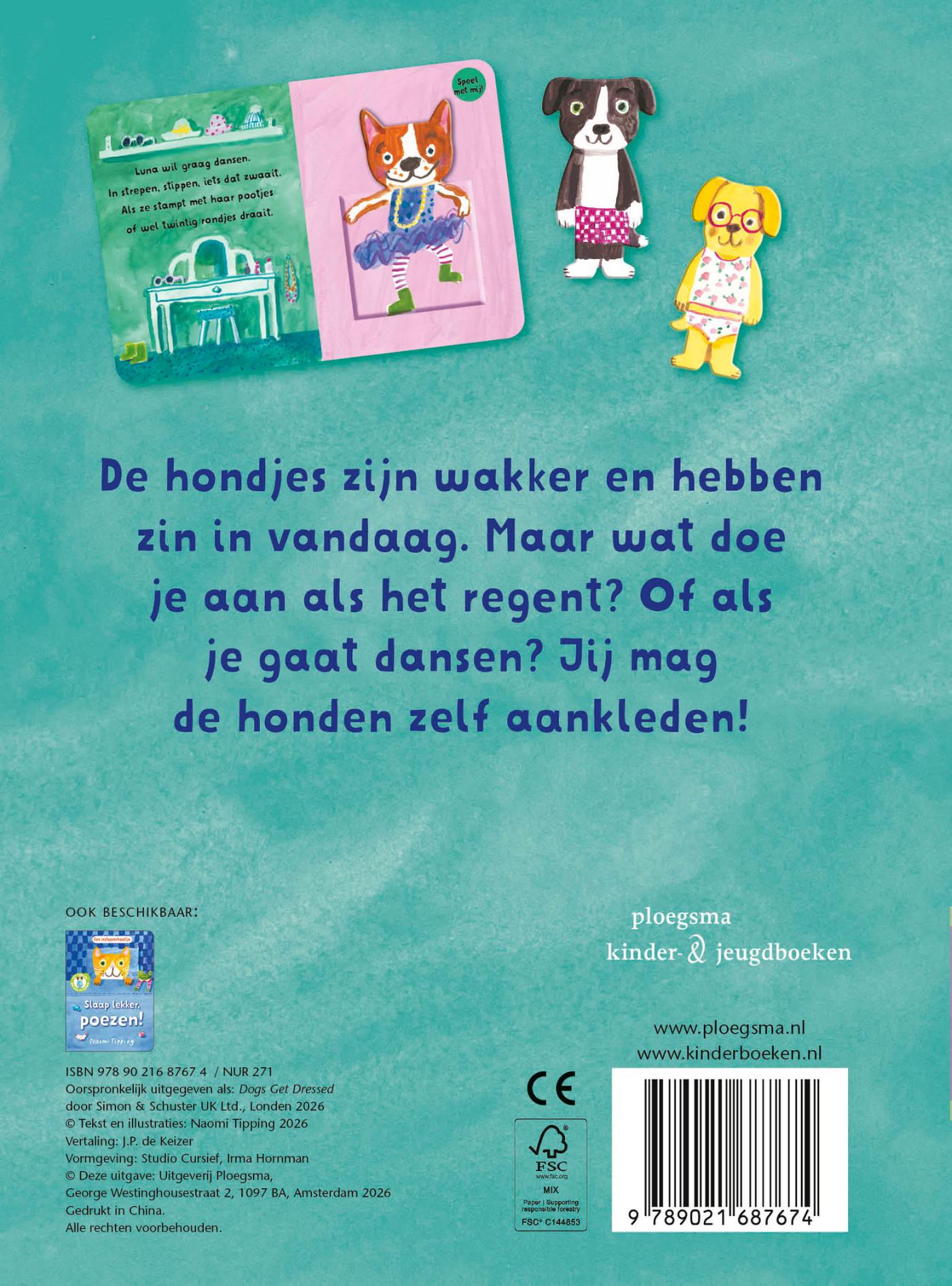 Achterkant van Kleed je aan, hondjes!