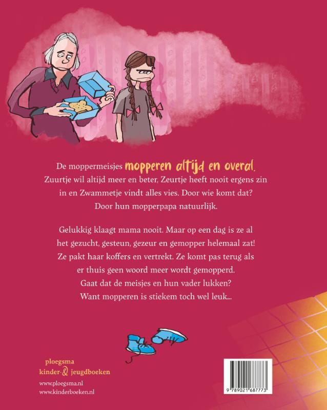 Achterkant van De moppermeisjes (en hun mopperpapa)