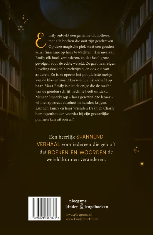 Achterkant van De gouden schrijfmachine