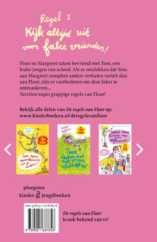 Achterkant van Kijk altijd uit voor fake vrienden!