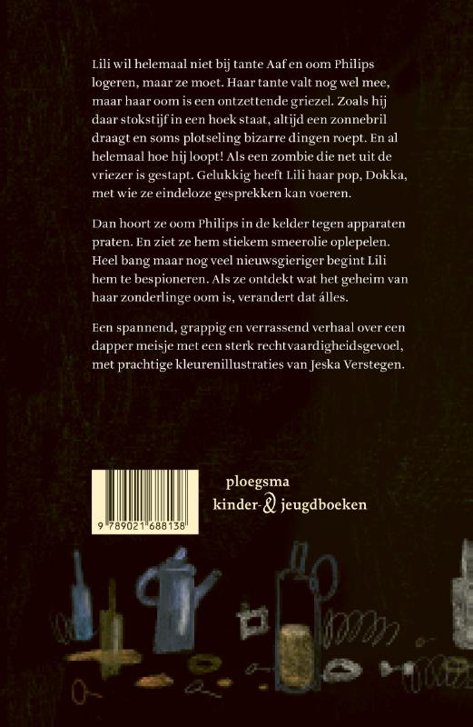 Achterkant van Mijn oom eet stiekem smeerolie