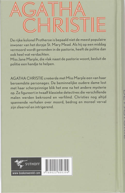 Achterkant van Moord in de pastorie