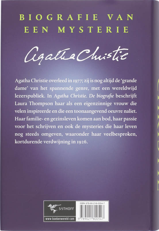 Achterkant van Agatha Christie