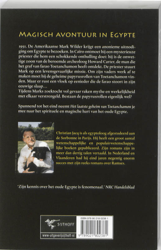 Achterkant van Het laatste geheim van Toetanchamon