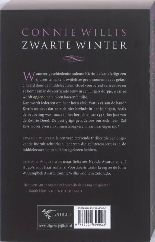 Achterkant van Zwarte winter