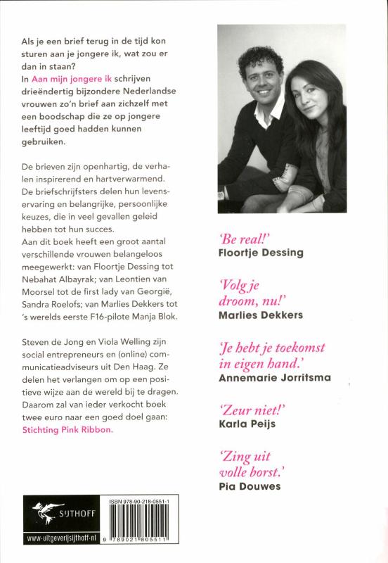 Achterkant van Aan mijn jongere ik