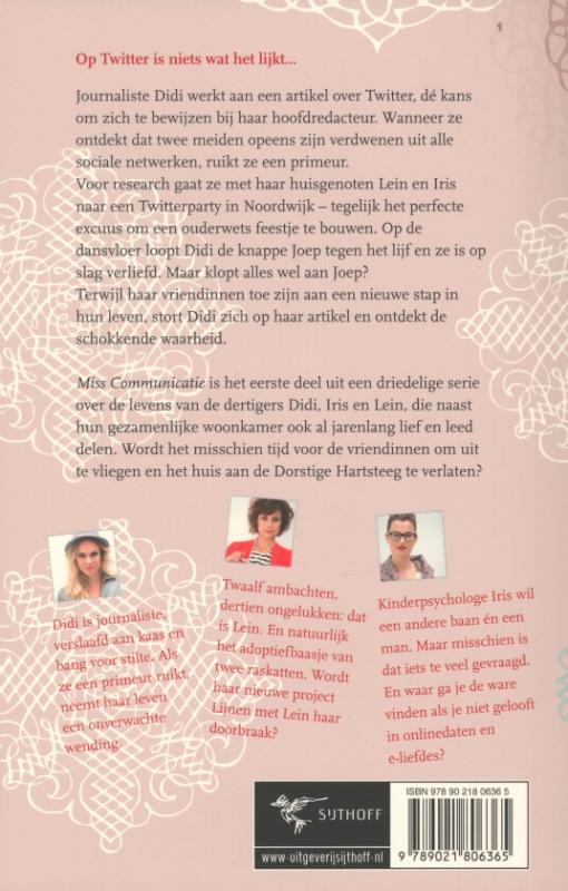 Achterkant van Miss communicatie