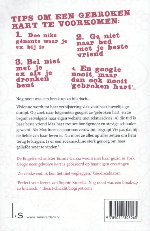 Achterkant van Google nooit gebroken hart