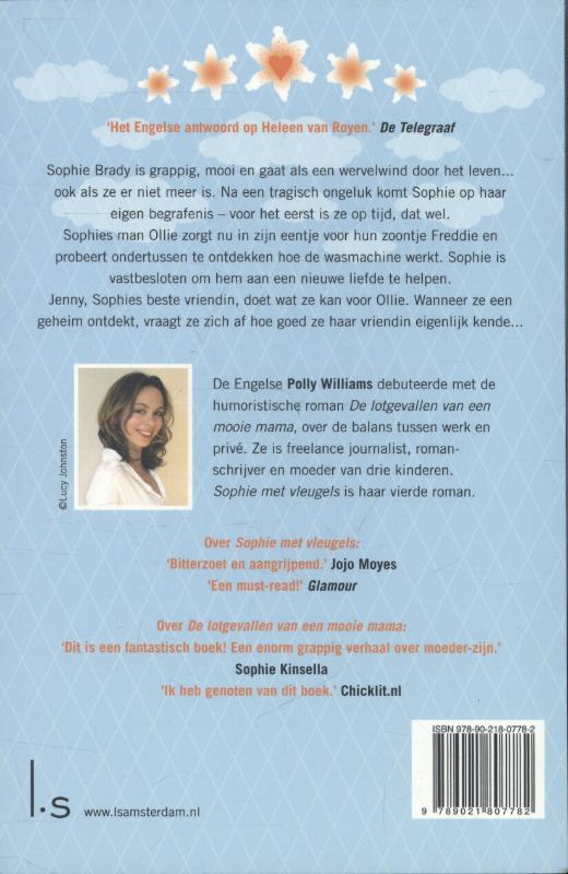 Achterkant van Sophie met vleugels