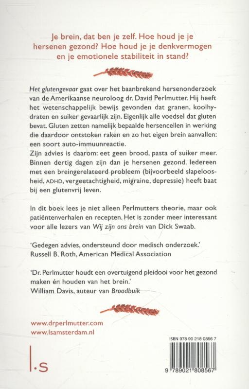 Achterkant van Het glutengevaar