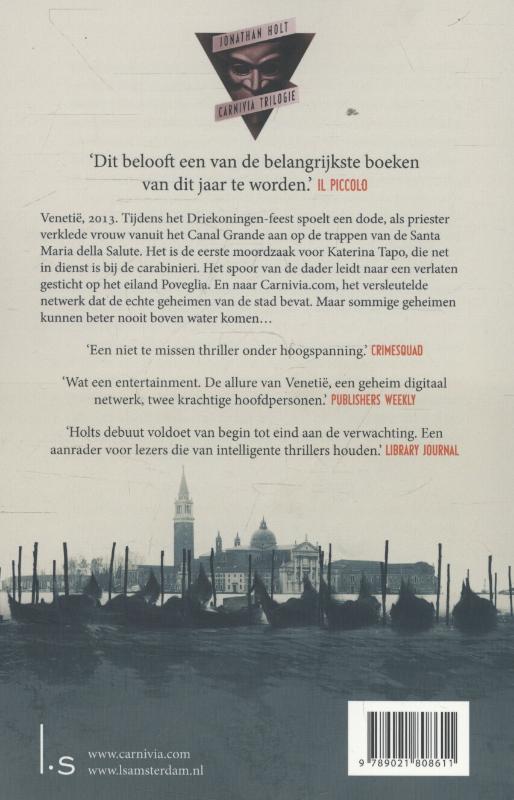 Achterkant van Het labyrint van Venetië