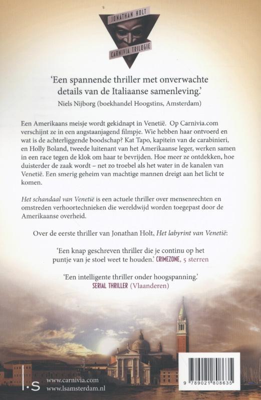 Achterkant van Het schandaal van Venetie