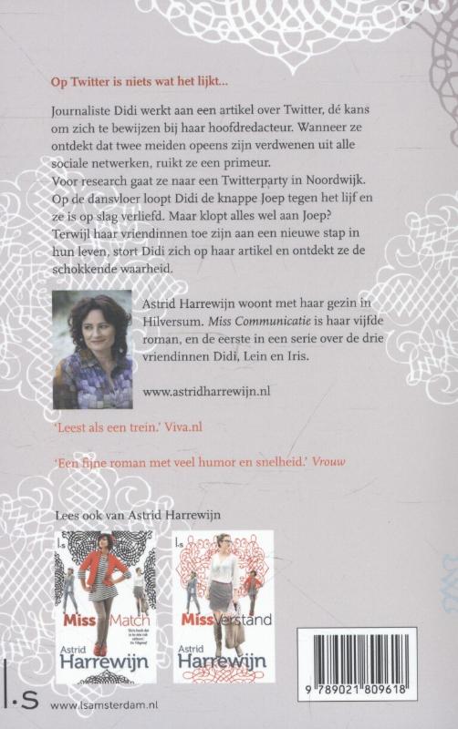 Achterkant van Miss Communicatie