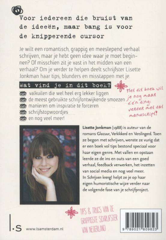 Achterkant van Schrijven kreng!
