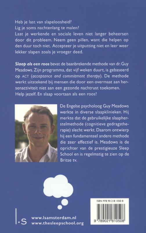 Achterkant van Slaap als een roos