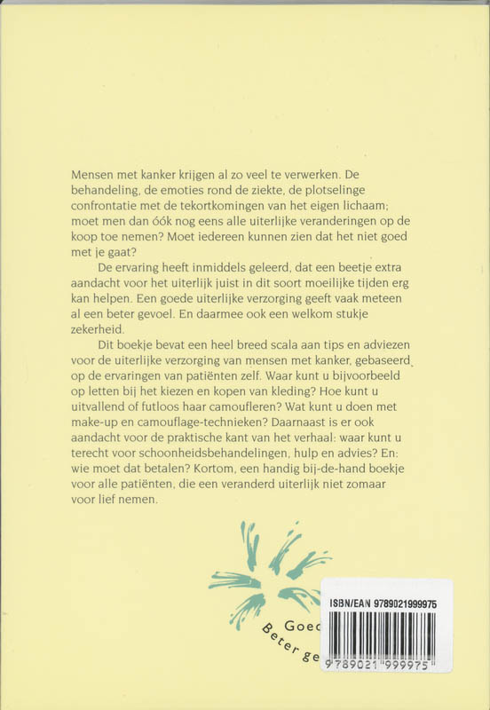 Achterkant van Goed verzorgd, beter gevoel
