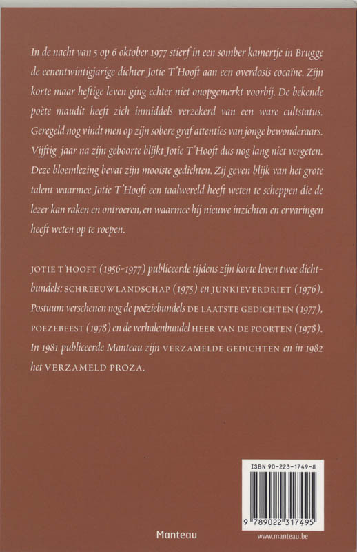 Achterkant van In mij is onstuitbare de doodsbloem ontloken