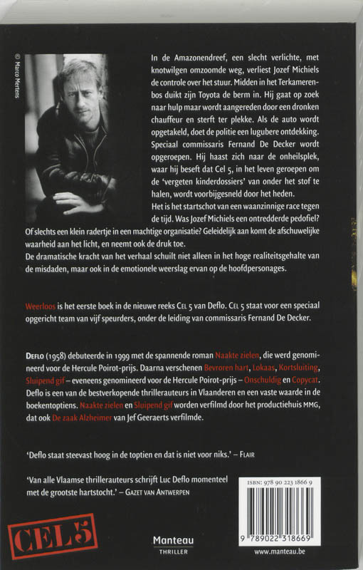 Achterkant van Weerloos