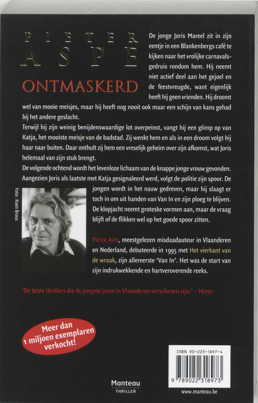 Achterkant van Ontmaskerd