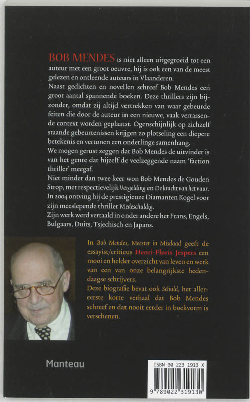Achterkant van Bob Mendes - meester in misdaad