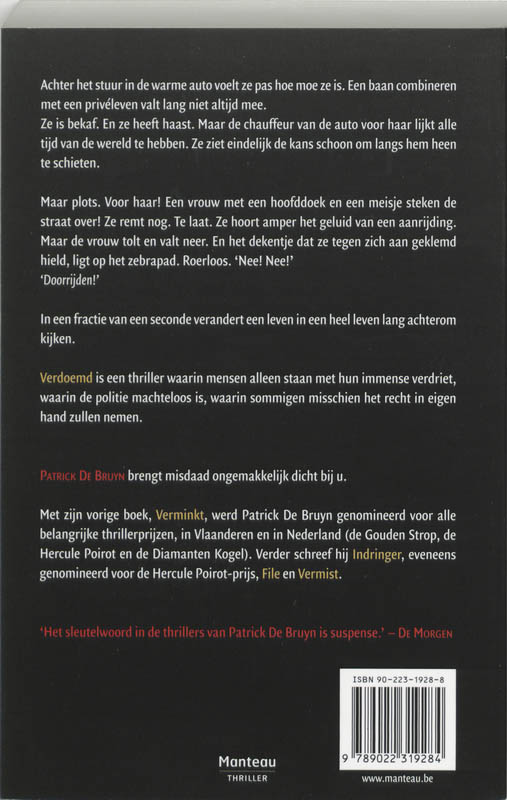 Achterkant van Verdoemd