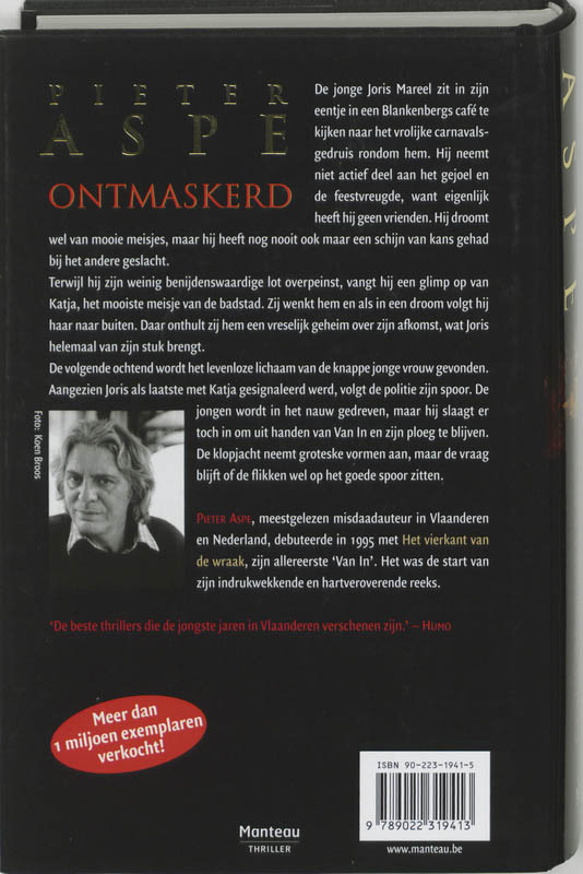 Achterkant van Ontmaskerd