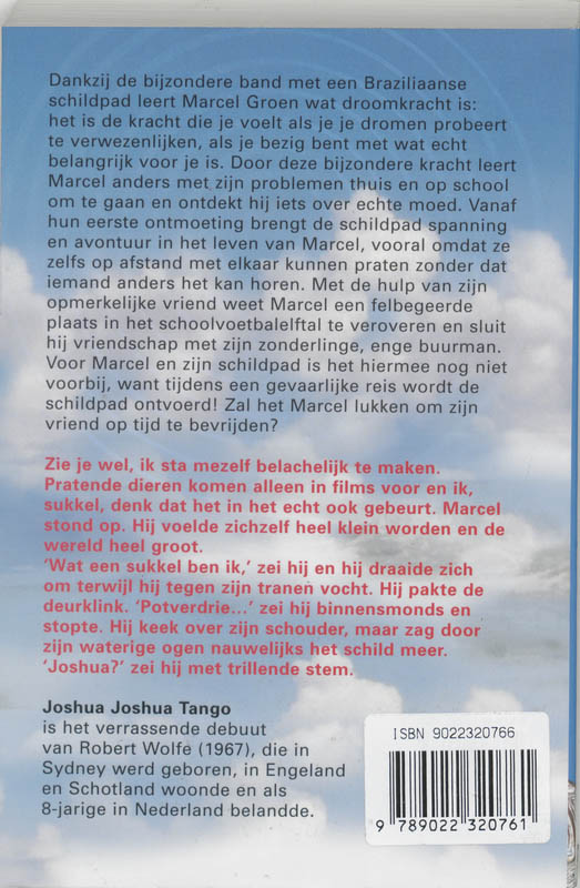 Achterkant van Joshua Joshua Tango
