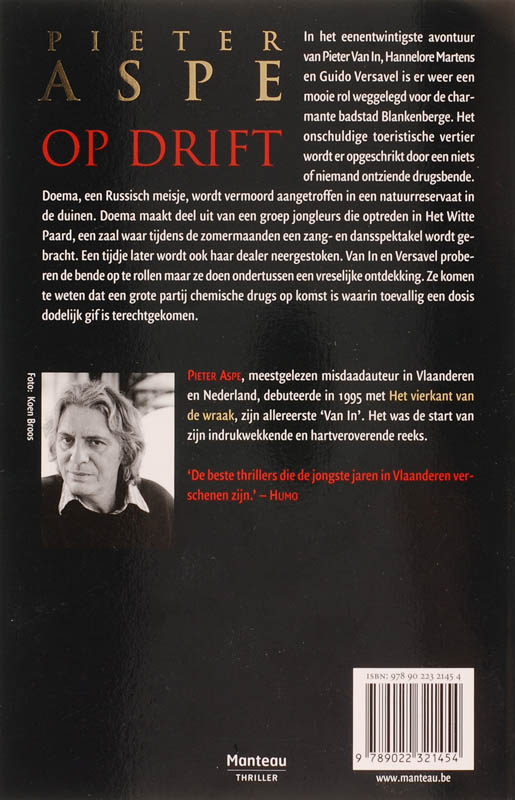 Achterkant van Op drift